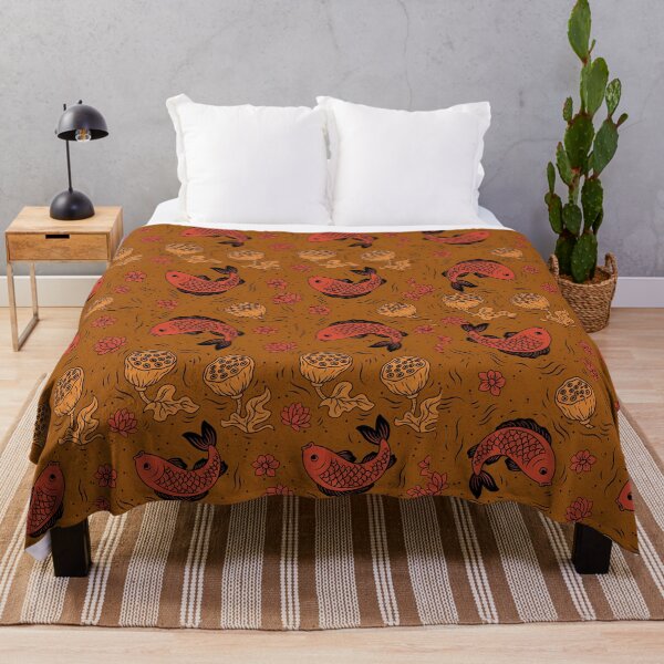 Item preview, Japandi Koi Fish and Lotus Pods Seamless Pattern Vector designed and sold by Shutter-Dragon.