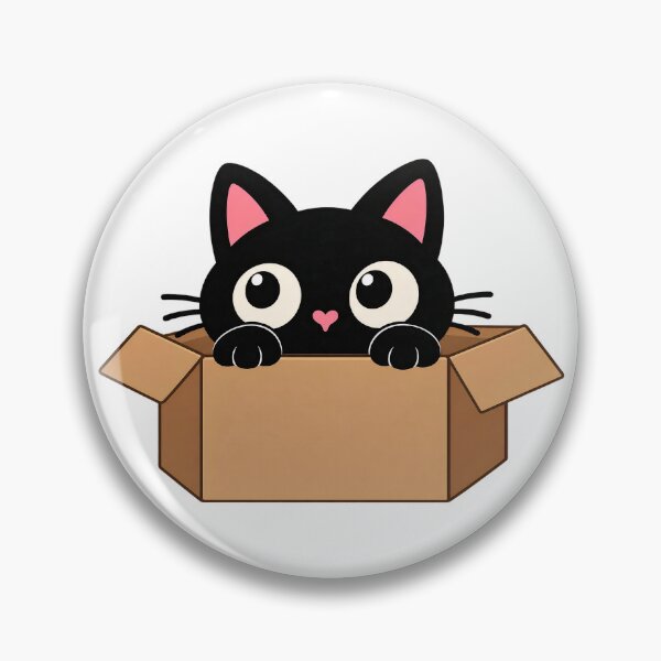 Item preview, Little Box Kitty – Cute Kawaii Black Cat designed and sold by -Unique design--.