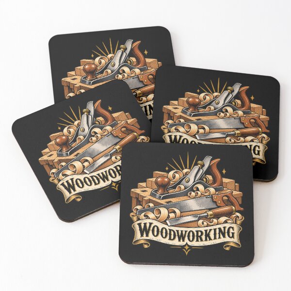 Item preview, Woodworking – Vintage Hand Plane Saw and Chisel Emblem designed and sold by Quoteez.