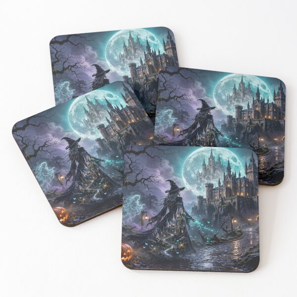 Item preview, The Witch's Enchanted Moonlit Castle designed and sold by DreamyWallVibes.