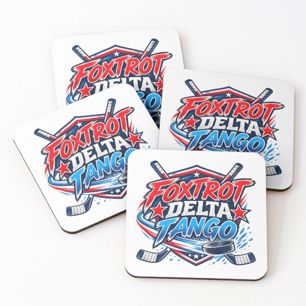 Item preview, Foxtrot Delta Tango Hockey Patch Retro Sports Art designed and sold by ArtDesignTp.