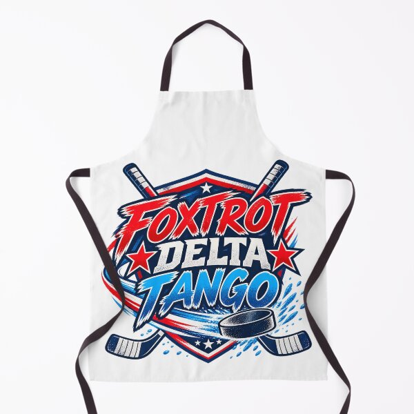 Item preview, Foxtrot Delta Tango Hockey Patch Retro Sports Art designed and sold by ArtDesignTp.