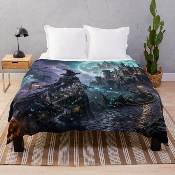 Item preview, The Witch's Enchanted Moonlit Castle designed and sold by DreamyWallVibes.