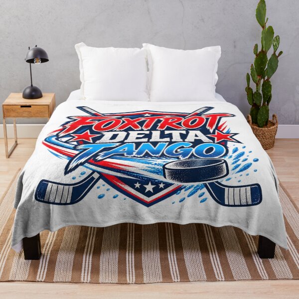 Item preview, Foxtrot Delta Tango Hockey Patch Retro Sports Art designed and sold by ArtDesignTp.