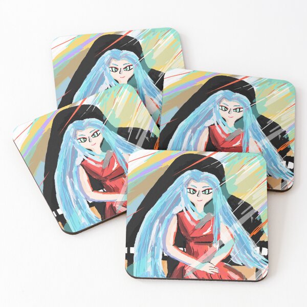 Item preview, Blue Hair | Vibrant Anime Portrait designed and sold by summer-sketches.