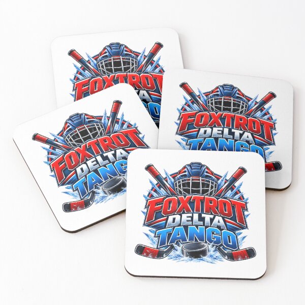 Item preview, Foxtrot Delta Tango Hockey Patch Bold Letter Design designed and sold by ArtDesignTp.