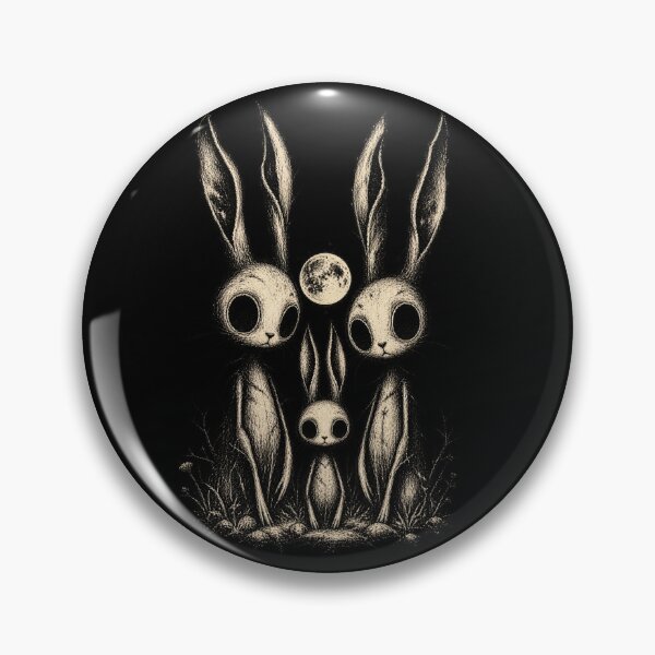 Item preview, Creepy Rabbit Family – Gothic Bunny Vintage Horror Art designed and sold by FrameFlow.