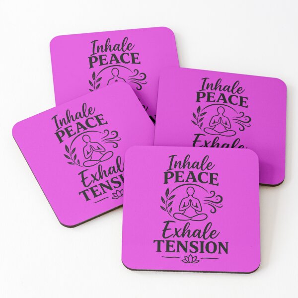 Item preview, Inhale Peace Exhale Tension - Yoga & Meditation Quote designed and sold by DesignHouse07.