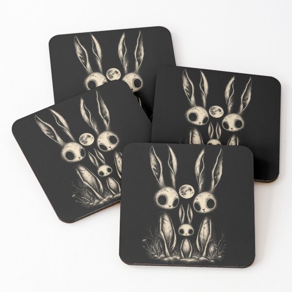 Item preview, Creepy Rabbit Family – Gothic Bunny Vintage Horror Art designed and sold by FrameFlow.