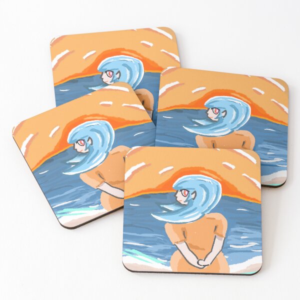 Item preview, Orange Sunset | Beach Anime Portrait designed and sold by summer-sketches.