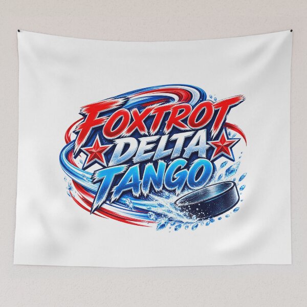 Item preview, Foxtrot Delta Tango Hockey Patch Phonetic Letter Art designed and sold by ArtDesignTp.