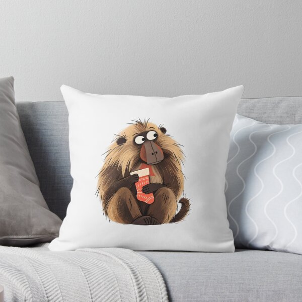 Item preview, Gelada Inspecting a Christmas Stocking designed and sold by The-Art-of-D.