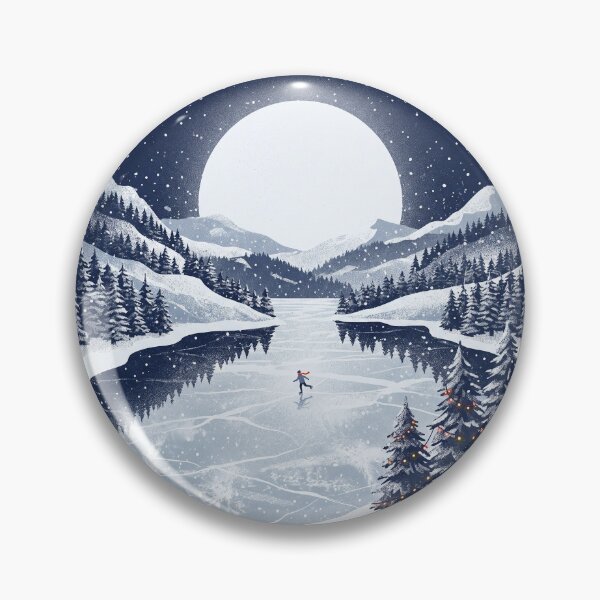 Item preview, Skating Pond Full Moon Winter Night designed and sold by Rariks.