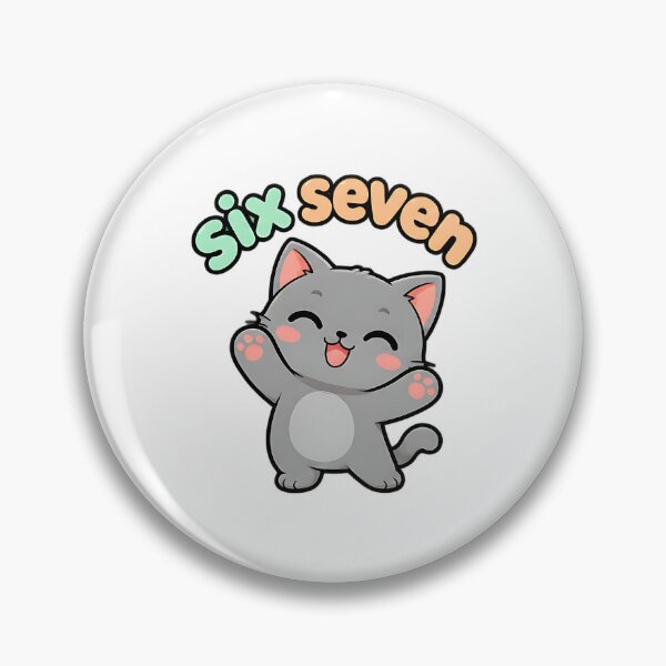 Item preview, Six Seven 67 6 7 Cat Gaming Brainrot Meme Humor designed and sold by ArtDesignTp.