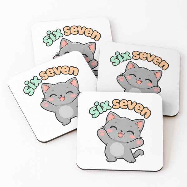Item preview, Six Seven 67 6 7 Cat Gaming Brainrot Meme Humor designed and sold by ArtDesignTp.