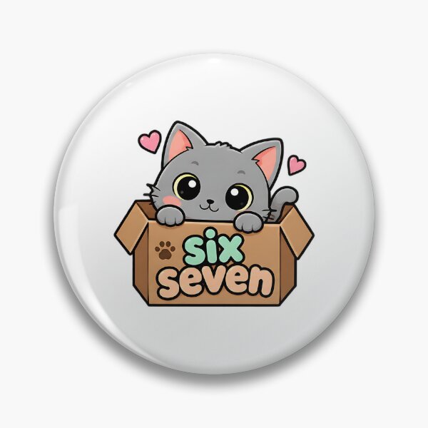Item preview, Six Seven 67 6 7 Cat Funny Kids Gaming Brainrot Meme designed and sold by ArtDesignTp.