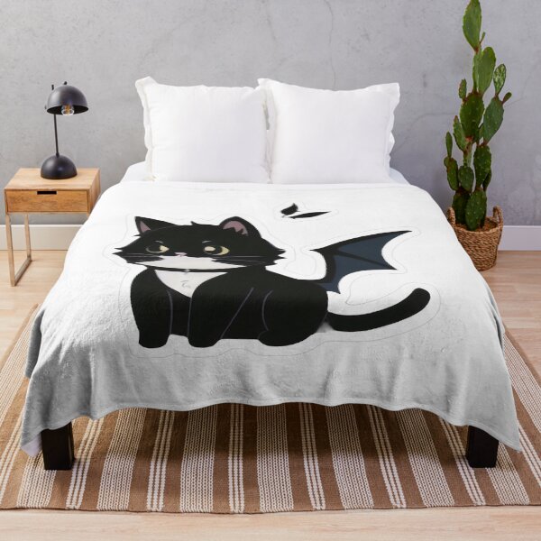 Item preview, Winged Black Kitten Perched on Books designed and sold by For-Cat Studio.