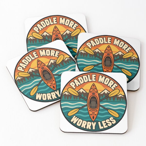 Item preview, Kayaking Gift - Paddle More Worry Less designed and sold by RedRubyBubble.