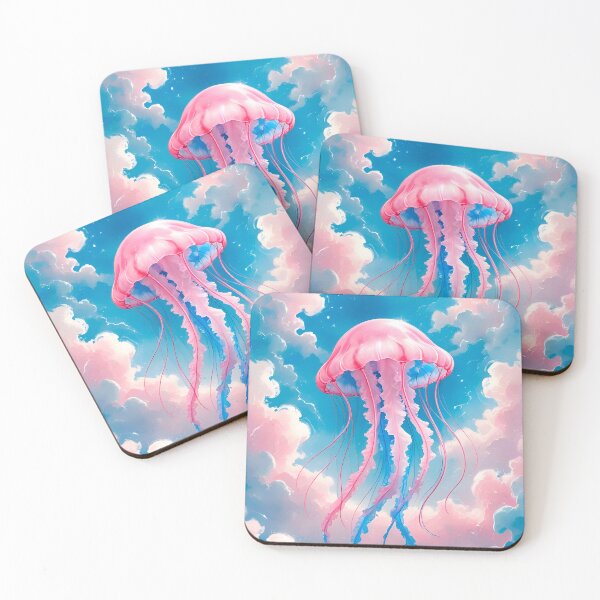 Item preview, Dreamcore watercolor of jellyfish in the sky. designed and sold by ELFofDREAMS.