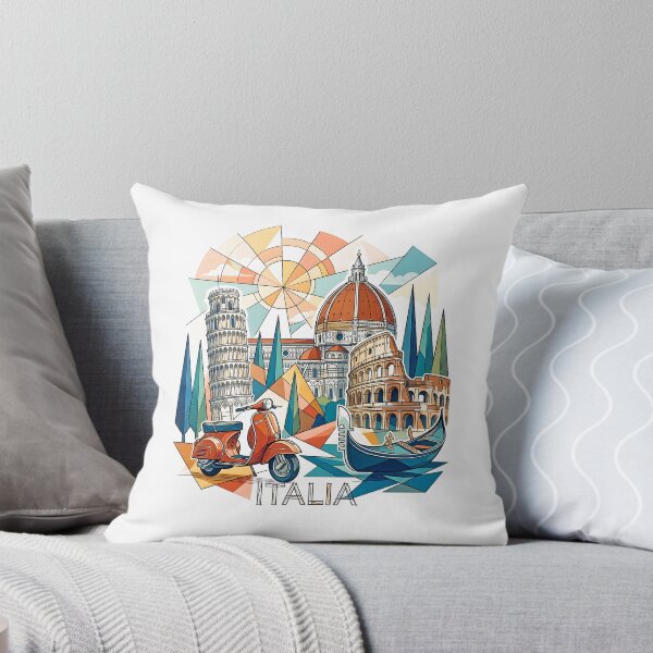 Item preview, Geometric Italy: Vespa and Iconic Landmarks designed and sold by EdwinkOne.