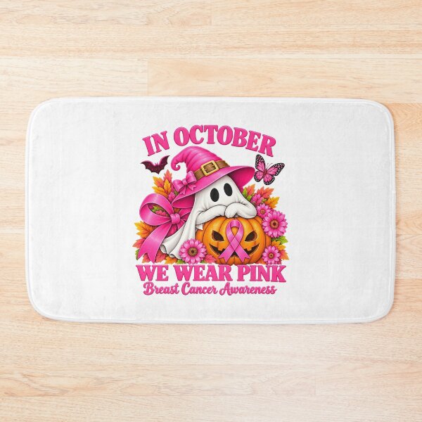 Item preview, In October We Wear Pink Breast Cancer Halloween Ghost designed and sold by ArtDesignTp.