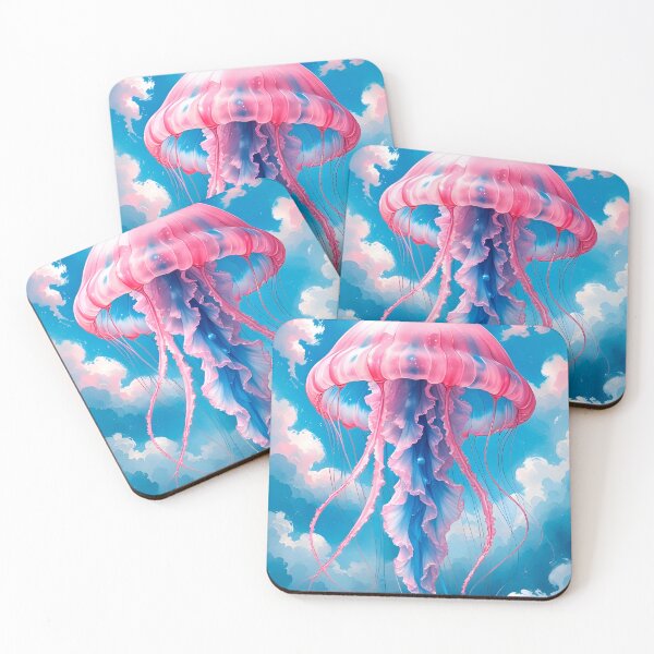 Item preview, Dreamcore watercolor of jellyfish in the sky #2. designed and sold by ELFofDREAMS.