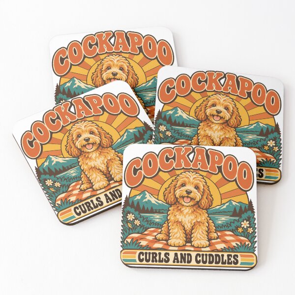 Item preview, Cockapoo Gift - Curls And Cuddles designed and sold by RedRubyBubble.