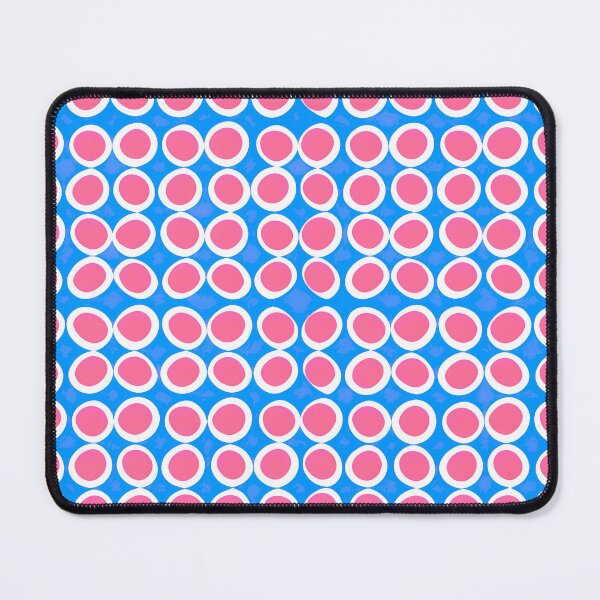 Item preview, Retro Pink Polka Dot Op Art Pattern - Vibrant Blue & Pink Oval Grid Decor designed and sold by UniqueDesign751.