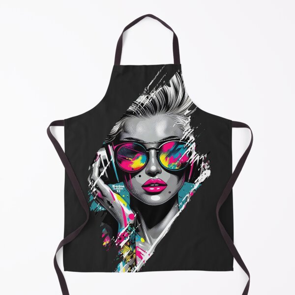 Item preview, Neon Music Girl Vector Art - Urban DJ Streetwear Aesthetic designed and sold by lucianacordoba.