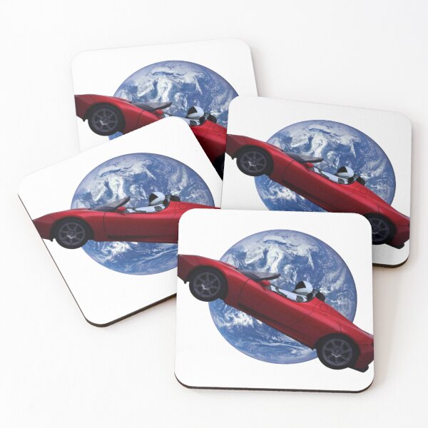 Item preview, Tesla Roadster Starman Over Earth designed and sold by SofaKingTESLA.