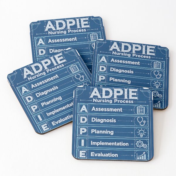 Item preview, ADPIE Nursing Process Blueprint Sticker designed and sold by isokinetic.