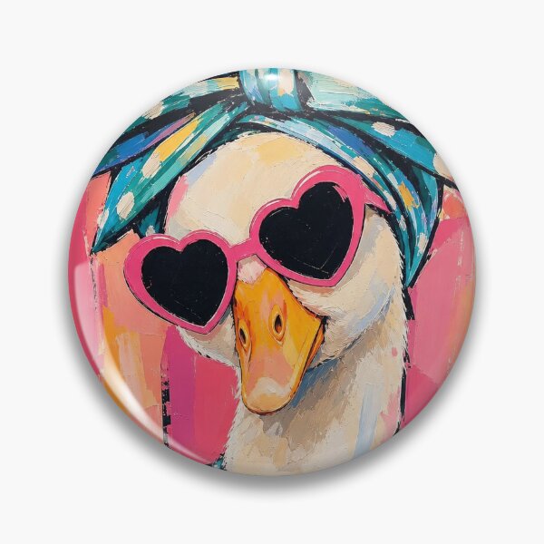 Item preview, Funky Goose Pink Heart Sunglasses Pop Art  designed and sold by Luvahawb.