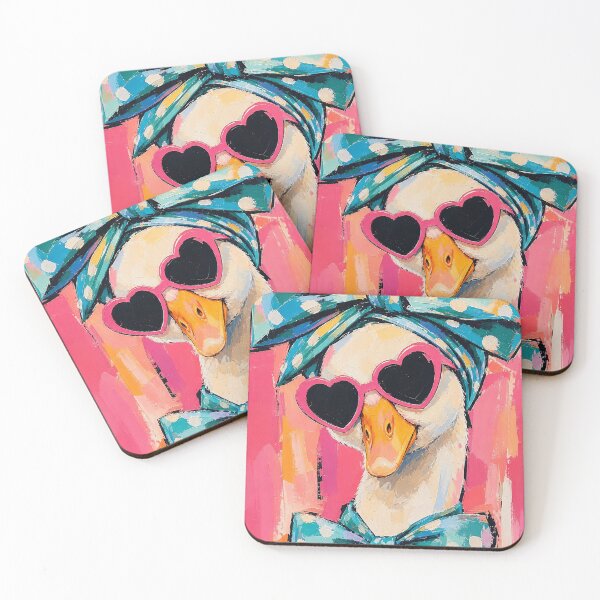 Item preview, Funky Goose Pink Heart Sunglasses Pop Art  designed and sold by Luvahawb.