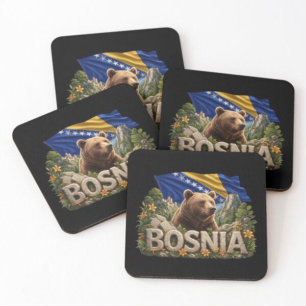 Item preview, Bosnia Heritage – Bear & Forest Emblem designed and sold by FlagX.