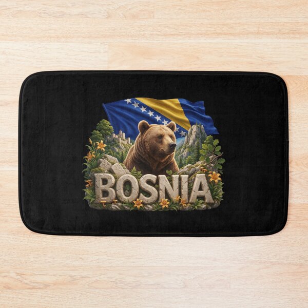 Item preview, Bosnia Heritage – Bear & Forest Emblem designed and sold by FlagX.