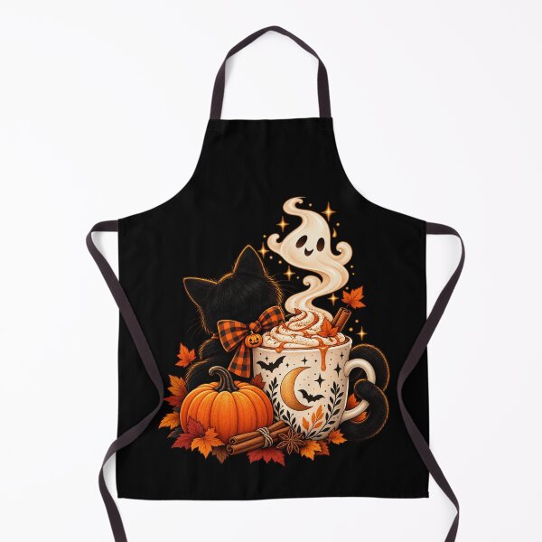 Item preview, Spooky Coffee Cat Black Cat Halloween Coffee Lover Gift designed and sold by Corvoria.