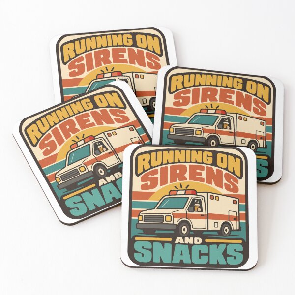 Item preview, Paramedic Gift - Running On Sirens And Snacks designed and sold by RedRubyBubble.