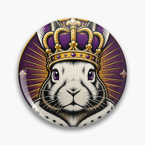 Item preview, Royal Rabbit King Vintage Crown Illustration designed and sold by BAAKSHOP.