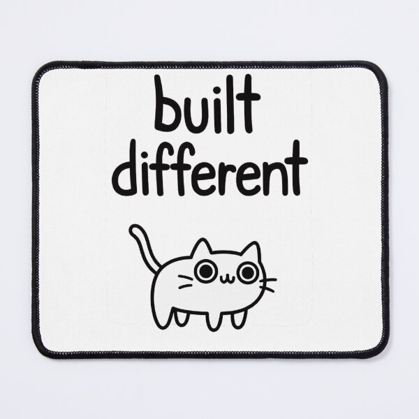 Item preview, Built Different Cute Kawaii Cat Meme  designed and sold by Tonya's Way.
