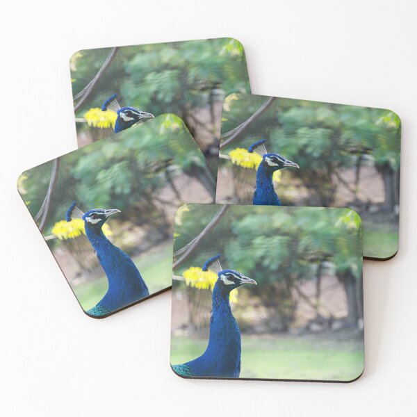 Item preview, Vibrant Blue Peacock Portrait - Elegant Wildlife Photography designed and sold by BeyaDh.