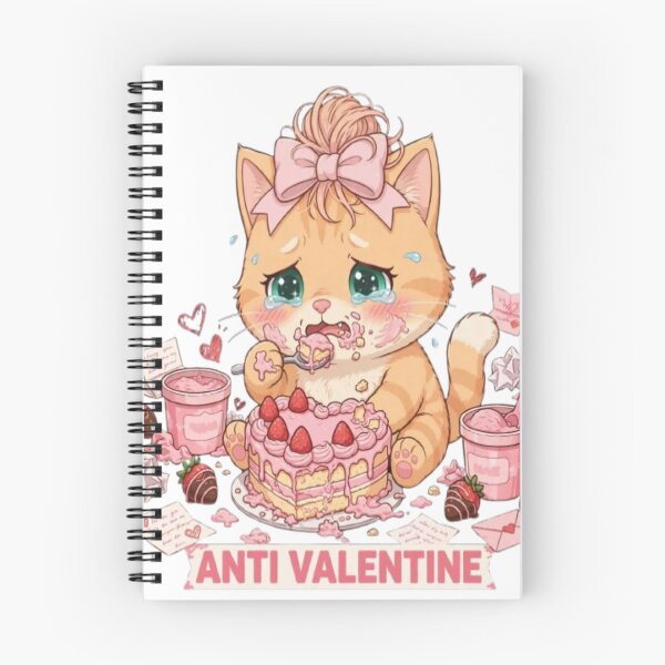 Item preview, Cute Crying Orange Cat Anti Valentine Cake designed and sold by Luna's World .