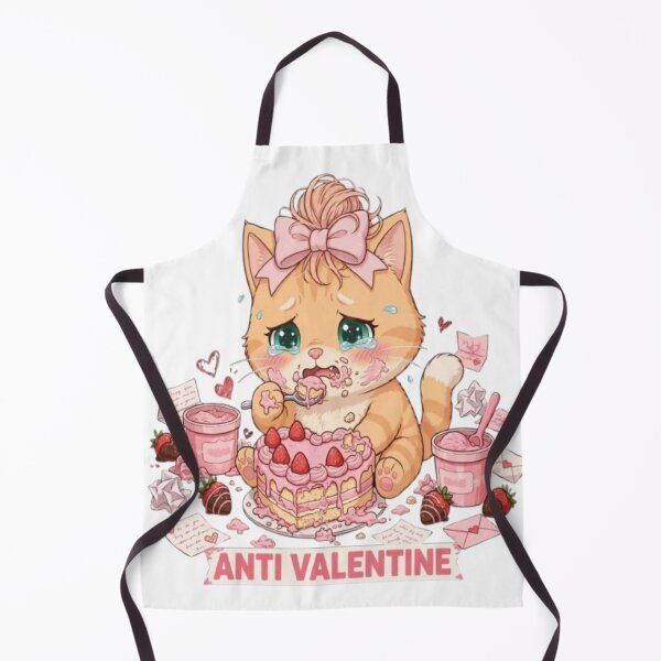 Item preview, Cute Crying Orange Cat Anti Valentine Cake designed and sold by Luna's World .