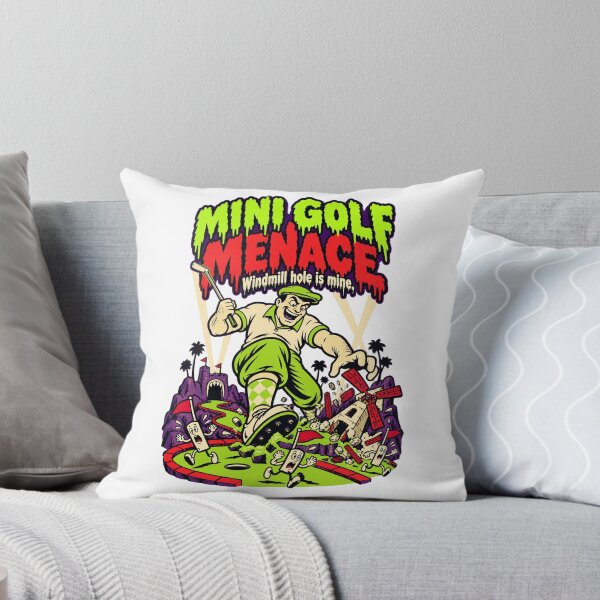 Item preview, Mini Golf Menace Windmill Hole Is Mine Retro Monster Movie Putt Putt Golfer Humor designed and sold by North Shore Prints.