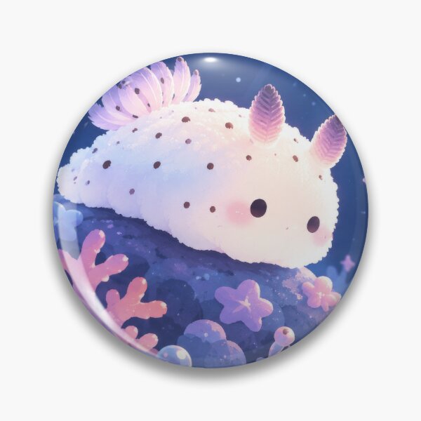 Item preview, Sea Bunny Slug Pair in a Moonlit Coral Reef Kawaii Ocean designed and sold by AshiraCreations.