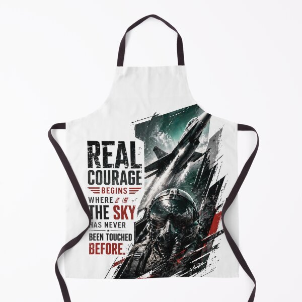 Item preview, Real Courage Begins Where The Sky Has Never Been Touched - Fighter Jet Pilot Sticker designed and sold by Nicolae-SCROCIOB-Shop.