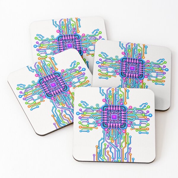 Item preview, Cross Circuit Board Core – Computer Virus Futuristic Cyber Tech Art designed and sold by Genius Geek.