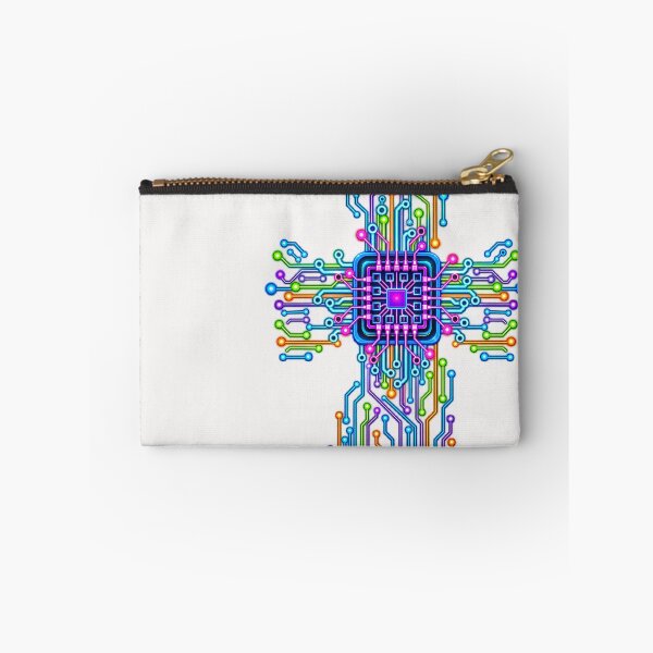 Item preview, Cross Circuit Board Core – Computer Virus Futuristic Cyber Tech Art designed and sold by Genius Geek.