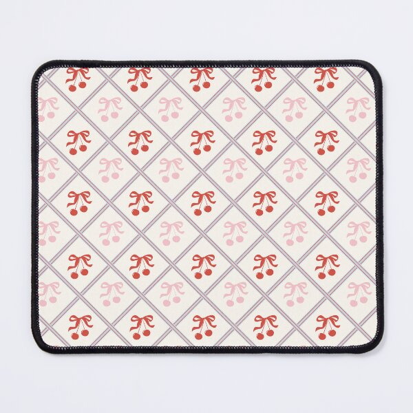Item preview, Cute Cherry Ribbon Bow Plaid Seamless Pattern Background designed and sold by ToMaToooooo.