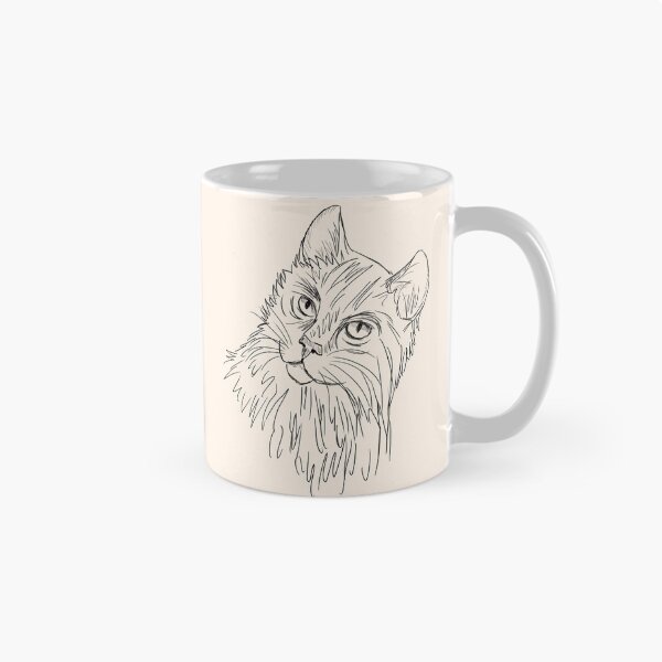 Item preview, Cat Portrait Digital Line Art Sketch designed and sold by JustArtSoulUK.