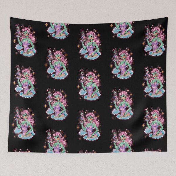 Item preview, Retro Pink-haired Alien Babe with Ray Gun Science Fiction Design designed and sold by MakersFolly.